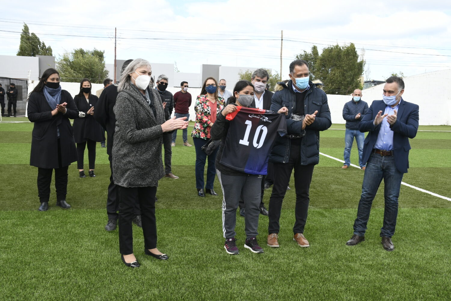 inauguración  de la cancha de césped sintético del Club Independiente PSJ
